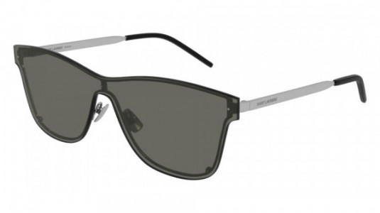 Saint Laurent SL 51 MASK Sunglasses, 002 - SILVER with GREY lenses