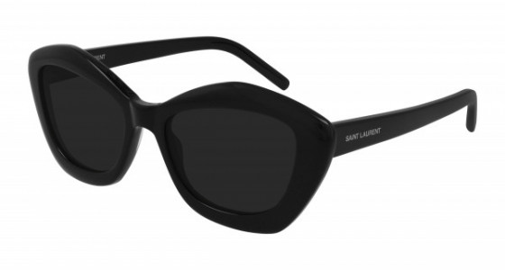 Saint Laurent SL 68 Sunglasses, 001 - BLACK with BLACK lenses