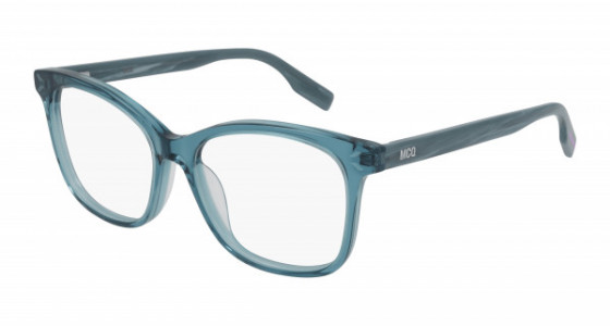 McQ MQ0304O Eyeglasses, 007 - BLUE with TRANSPARENT lenses