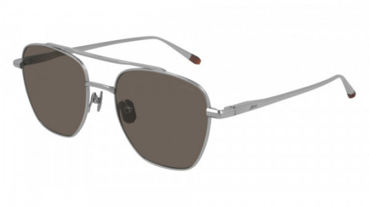 Brioni BR0089S Sunglasses, 003 - SILVER with BROWN lenses