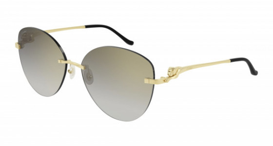 Cartier CT0269S Sunglasses, 001 - GOLD with GREY lenses