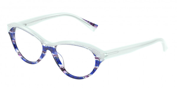 Alain Mikli A03122B LEANDRE Eyeglasses, 001 LEANDRE BLUE FISHNET/WHITE POI (BLUE)