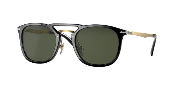 Persol PO3265S Sunglasses, 95/31 BLACK/GOLD (BLACK)