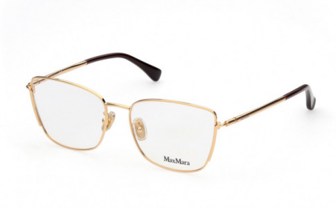 Max Mara MM5004-H Eyeglasses, 030 - Shiny Deep Gold, Shiny Black