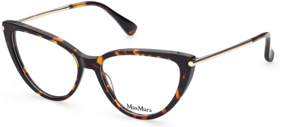 Max Mara MM5006 Eyeglasses, 052 - Shiny Dark Havana, Shiny Pale Gold