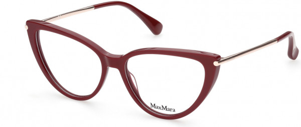 Max Mara MM5006 Eyeglasses, 066 - Shiny Burgundy, Shiny Rose Gold