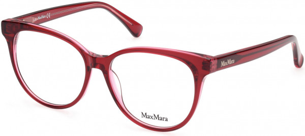 Max Mara MM5012 Eyeglasses, 066 - Shiny Transparent Burgundy