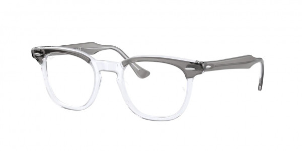 Ray-Ban Optical RX5398 HAWKEYE Eyeglasses, 8111 HAWKEYE GRAY ON TRASPARENT (GREY)