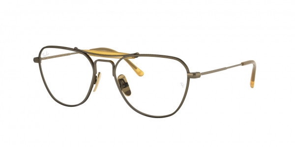 Ray-Ban Optical RX8064V Eyeglasses, 1222 DEMI GLOSS ANTIQUE GOLD (GOLD)