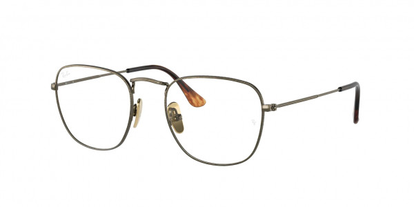 Ray-Ban Optical RX8157V FRANK Eyeglasses, 1222 FRANK DEMIGLOSS ANTIQUE GOLD (GOLD)