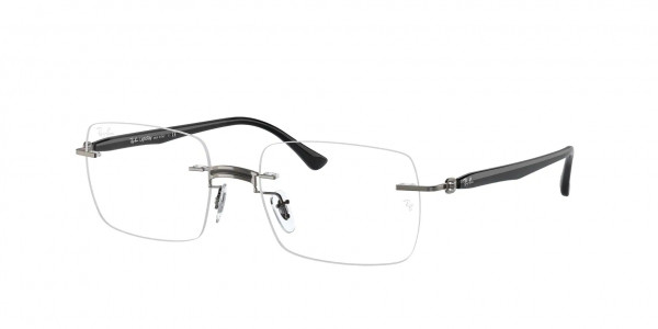 Ray-Ban Optical RX8767 Eyeglasses, 1230 BLACK ON GUNMETAL (BLACK)