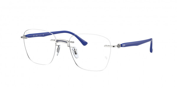 Ray-Ban Optical RX8769 Eyeglasses, 1231 BLUE ON SILVER (BLUE)