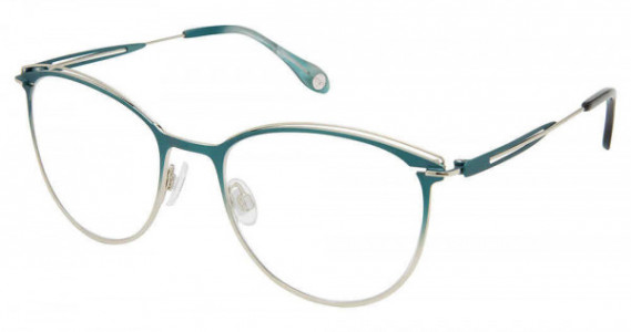 Fysh UK F-3670 Eyeglasses, M204-TEAL SILVER