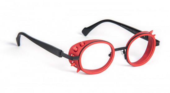 J.F. Rey BLACKSTORM Eyeglasses, SATIN BLACK / RED (0030)