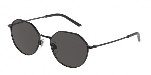 Dolce & Gabbana DG2271 Sunglasses, 110687 MATTE BLACK DARK GREY (BLACK)