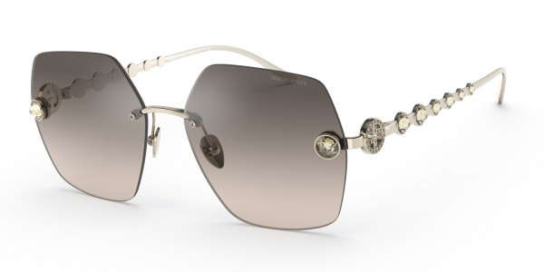 Giorgio Armani AR6123B Sunglasses, 30026I PALE GOLD (GOLD)