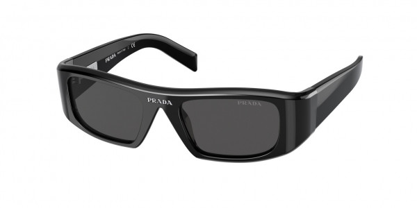 Prada PR 20WS Sunglasses, 1AB5S0 BLACK DARK GREY (BLACK)