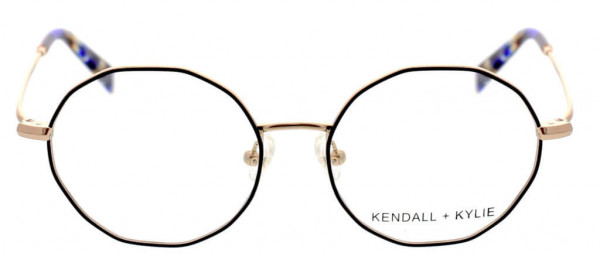 KENDALL + KYLIE ELENA Eyeglasses, Matte Black/ Shiny Classic Gold
