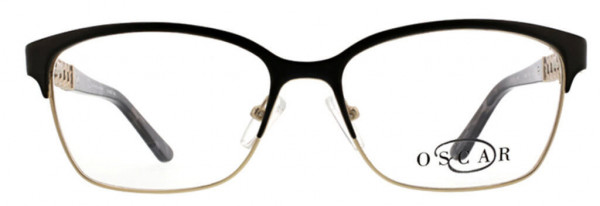 O by Oscar de la Renta OSL462 Eyeglasses, 001 Semi Matte Black/Semi Matte Gold
