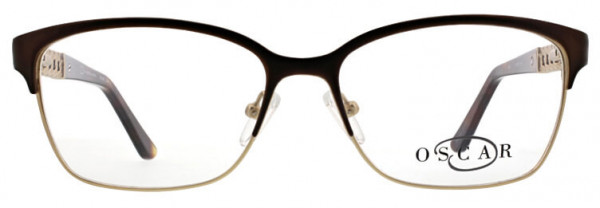 O by Oscar de la Renta OSL462 Eyeglasses, 210 Semi Matte Brown/Semi Matte Gold