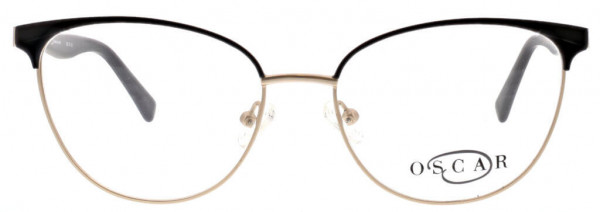 O by Oscar de la Renta OSL729 Eyeglasses, 001 Matte Black/ Semi Matte Gold