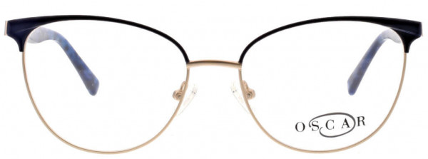 O by Oscar de la Renta OSL729 Eyeglasses, 414 Matte Navy/ Semi Matte Navy