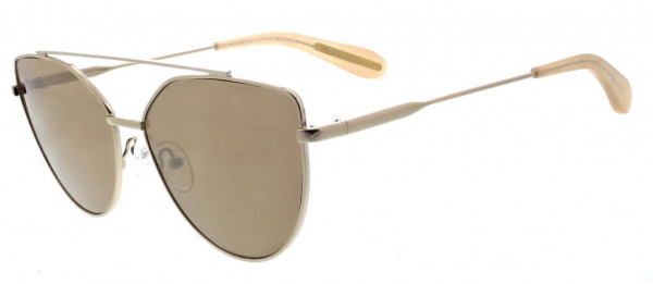 BCBGMAXAZRIA BA4021 Sunglasses, 900 Silver and Gold/Pearl Cream