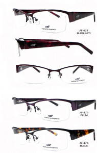 Hana AF 474 Eyeglasses, Burgundy