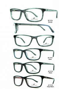 Hana AF 516 Eyeglasses, Black/Red