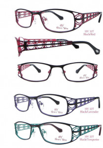 Hana HV 107 Eyeglasses, Black/Red