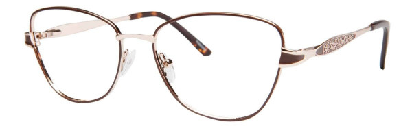 Enhance EN4254 Eyeglasses, Gold/Brown