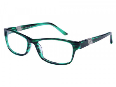 Amadeus A995 Eyeglasses, Green Stripe