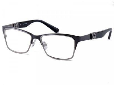 Amadeus A972 Eyeglasses, Black With Gunmetal