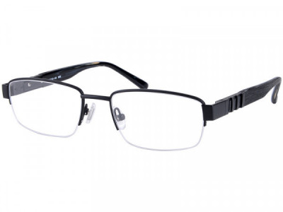 Amadeus A966 Eyeglasses, Black Primer With Black Grain Temple