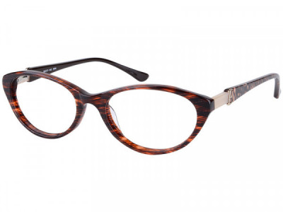Amadeus A963 Eyeglasses, Brown Medley With Brown Marble Temple