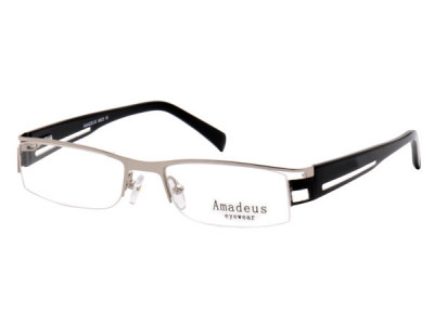 Amadeus A923 Eyeglasses, Silver / Matte Black
