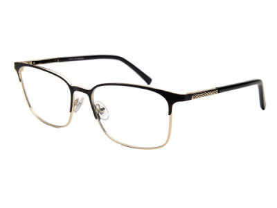 Amadeus A1029 Eyeglasses, Gold With Black On Rim