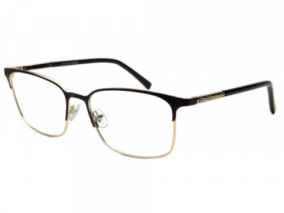 Amadeus A1029 Eyeglasses, Glod With Brown On Rim