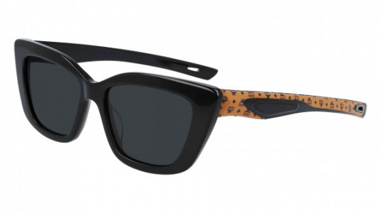 MCM MCM704SL Sunglasses, (003) BLACK/COGNAC VISETOS