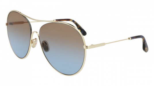 Victoria Beckham VB131S Sunglasses, (720) GOLD/BLUE