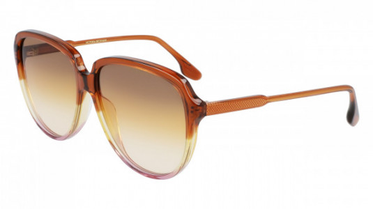 Victoria Beckham VB618S Sunglasses, (241) CARAMEL/YELLOW/PINK
