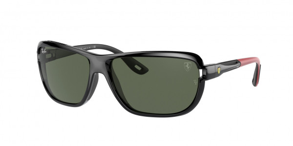 Ray-Ban RB4365M Sunglasses, F60171 BLACK DARK GREEN (BLACK)