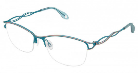 Fysh UK F-3673 Eyeglasses, M204-TEAL ROSE