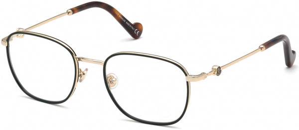 Moncler ML5108 Eyeglasses, 032 - Shiny Pale Gold W. Shiny Classic Havana Rims