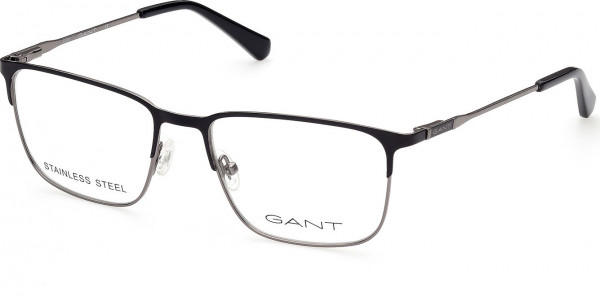 Gant GA3241 Eyeglasses, 002 - Matte Black / Shiny Gunmetal