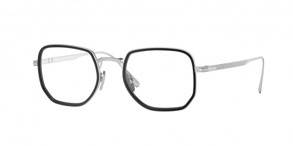 Persol PO5006VT Eyeglasses, 8006 SILVER/BLACK (MULTI)