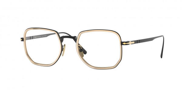 Persol PO5006VT Eyeglasses, 8008 BLACK/GOLD (BLACK)