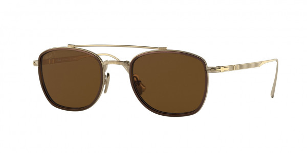 Persol PO5005ST Sunglasses, 800957 GOLD/BROWN POLAR BROWN (GOLD)