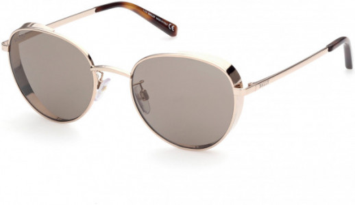 Bally BY0073-H Sunglasses, 28G - Shiny Rose Gold / Brown Lenses