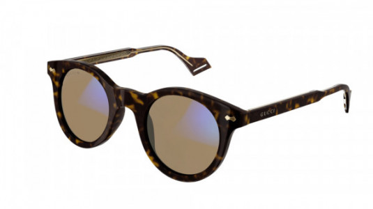 Gucci GG0736S Sunglasses, 005 - HAVANA with YELLOW lenses